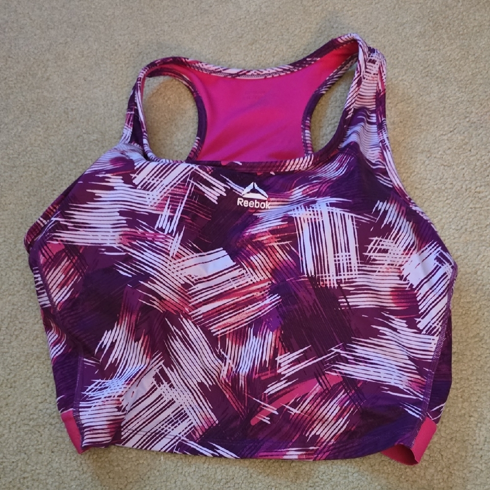 Reebok Vivid Purple and Pink Athletic Top